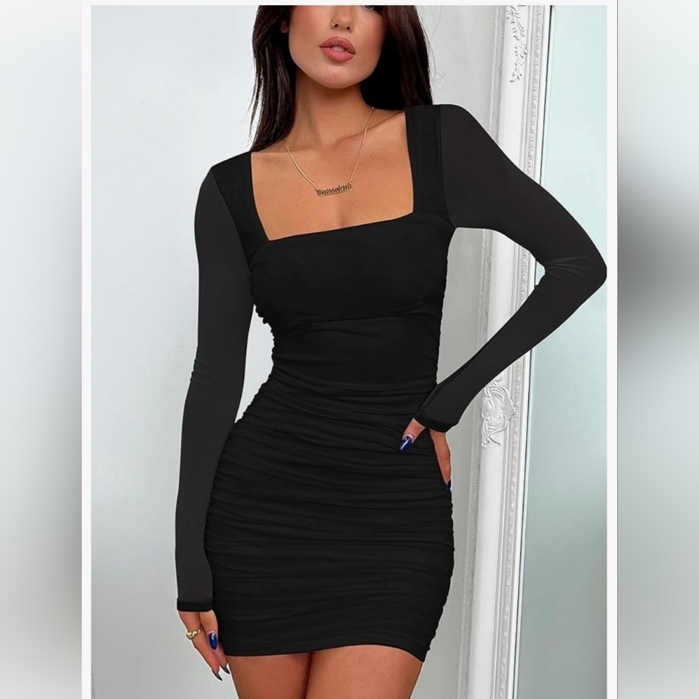 Long Sleeve Mini Bodycon Dress